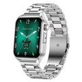 Smart watch with 1.8-inch AMOLED screen, silicone strap, and magnetic charger on wrist