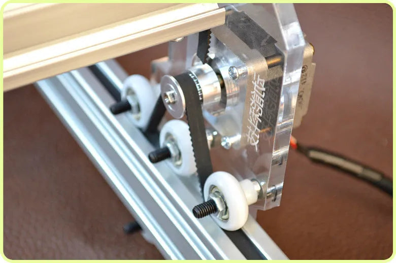 Miniature laser engraving machine with 3000mw laser and 400x300mm bottom plate for marking and lettering