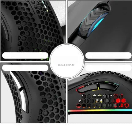 BM600 hollow out luminous wireless mouse in black, cyan or white colours with illuminated design