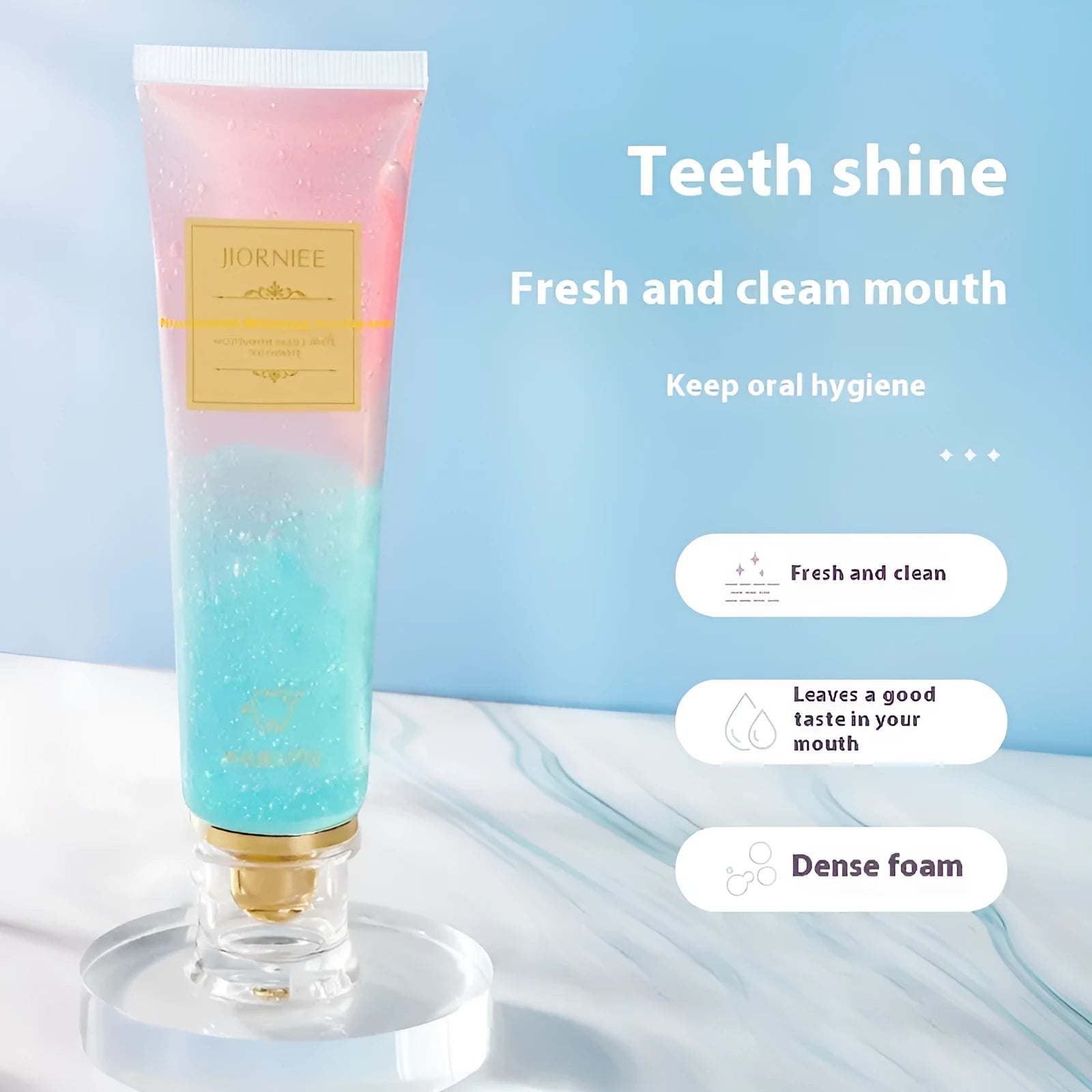 100g tube of Nicotinamide Dazzling White Toothpaste for adult oral cleaning and whitening