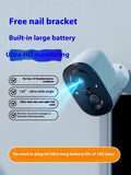 Battery surveillance camera with wireless WiFi, 4MP indoor, aviation plastic housing, self-contained bracket