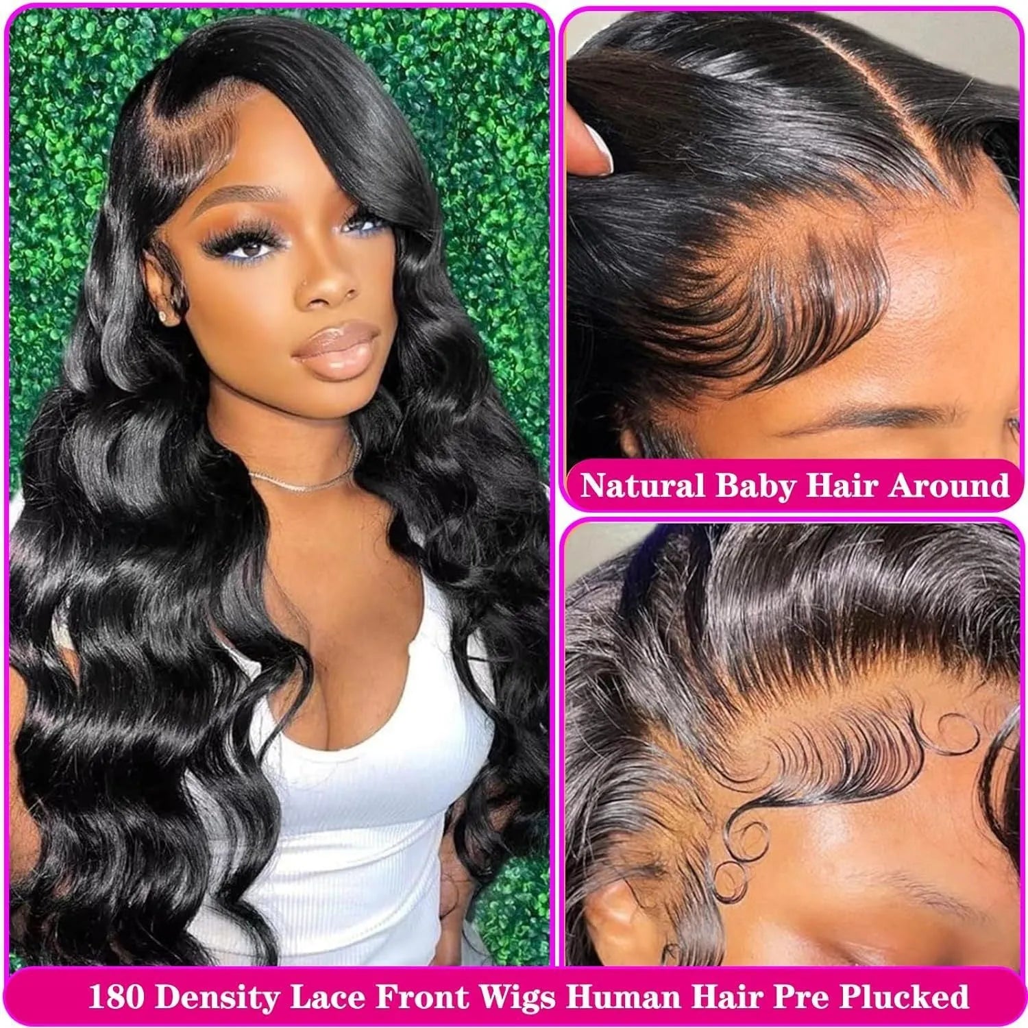Black M1613 22-inch curly full-head wig for ladies on a display.
