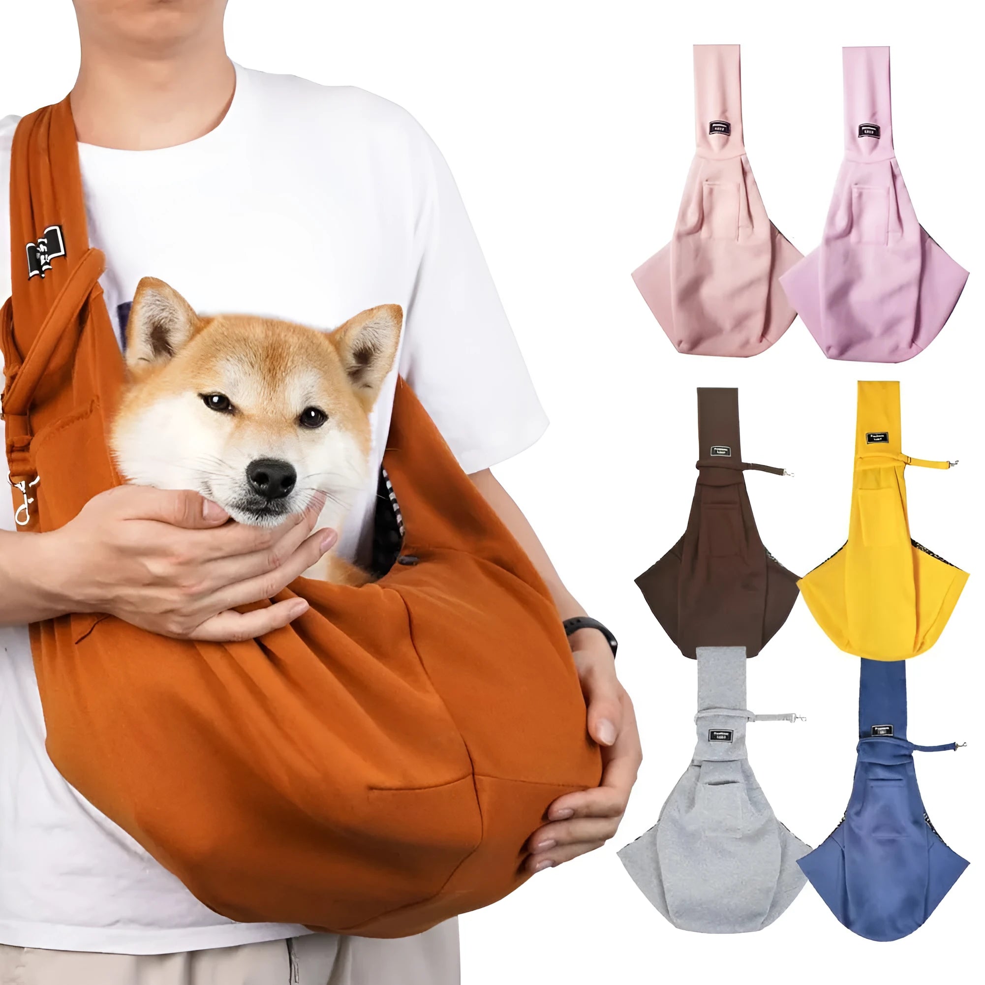 Folding cat messenger backpack carrier with breathable mesh panels in six colour options