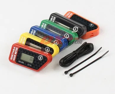 Black YSDS waterproof LCD digital timer for engine maintenance on ATV motorcycle motorboat lawn mower