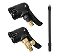 Vehicle air conversion inflatable chuck set with two 16cm clarinet nozzles and a hose for car tyre inflation