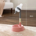 Adjustable height pet water dispenser with detachable bowl in green, grey or pink colours
