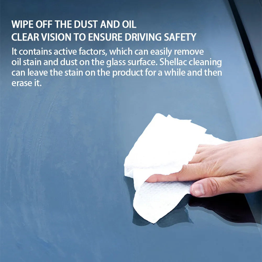 Tube of Glass Oil Film Remover Cleaning Cream for car windows, available in 50ml 100ml 200ml sizes.