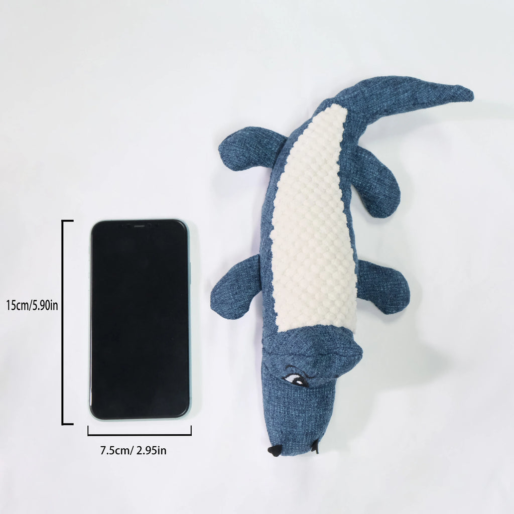 Blue, green, and red pet plush toys with corn grid texture for cats and dogs