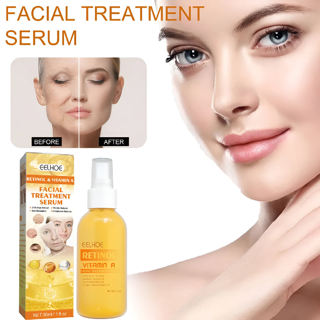 30ml retinol anti-wrinkle essence spray bottle with spray mechanism for fine line reduction