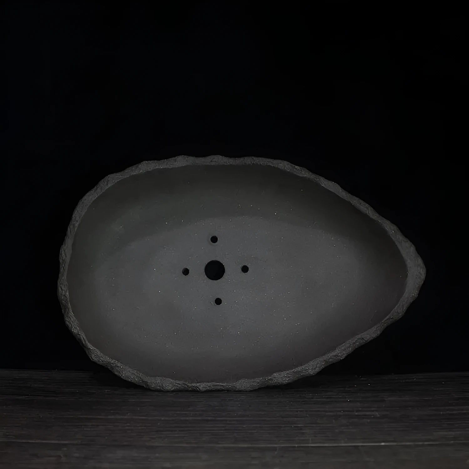 Handmade purple clay ceramic flower pot with drainage hole for floor-standing indoor plants