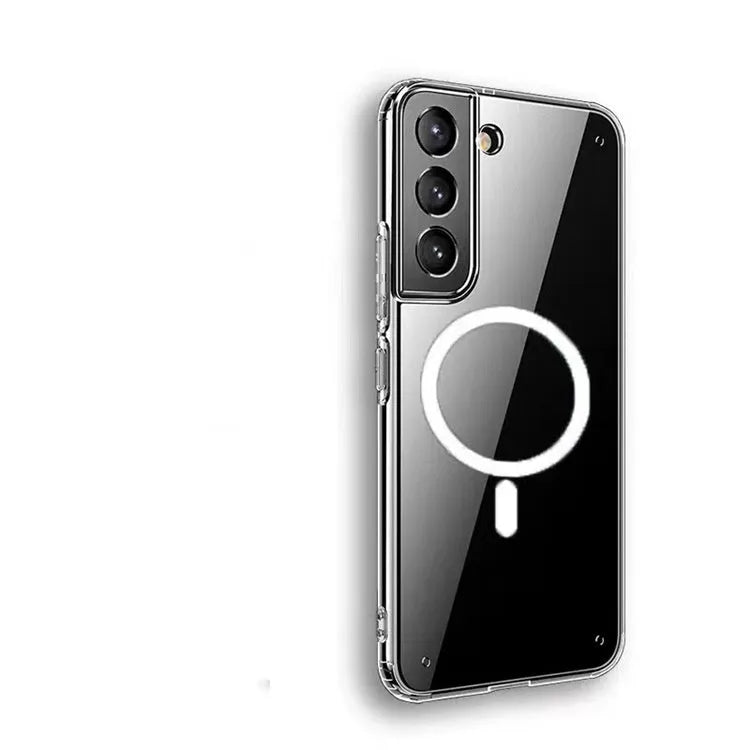 Samsung transparent magnetic phone case TPU back cover with MagSafe charger compatible