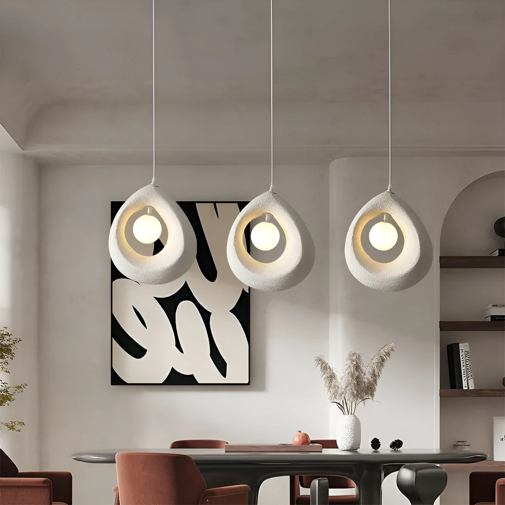 Sili Style retro pendant chandelier with milky white 32x35cm shade