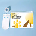 White disposable pet waterproof shoe covers for dogs and cats, non-slip and wear-resistant, in S and M sizes