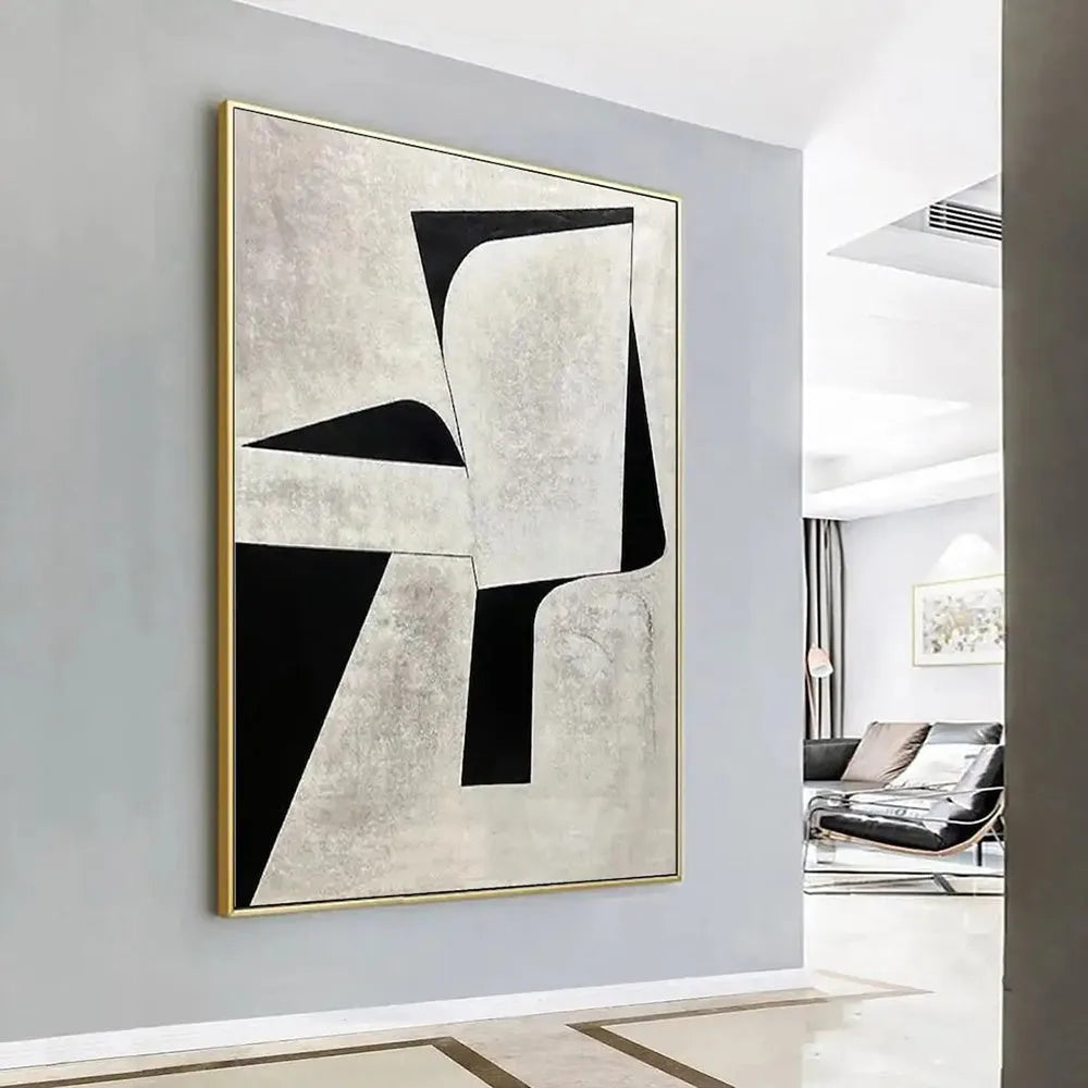 Handmade abstract oil painting on canvas, unframed, in a modern style, suitable for living room wall decor