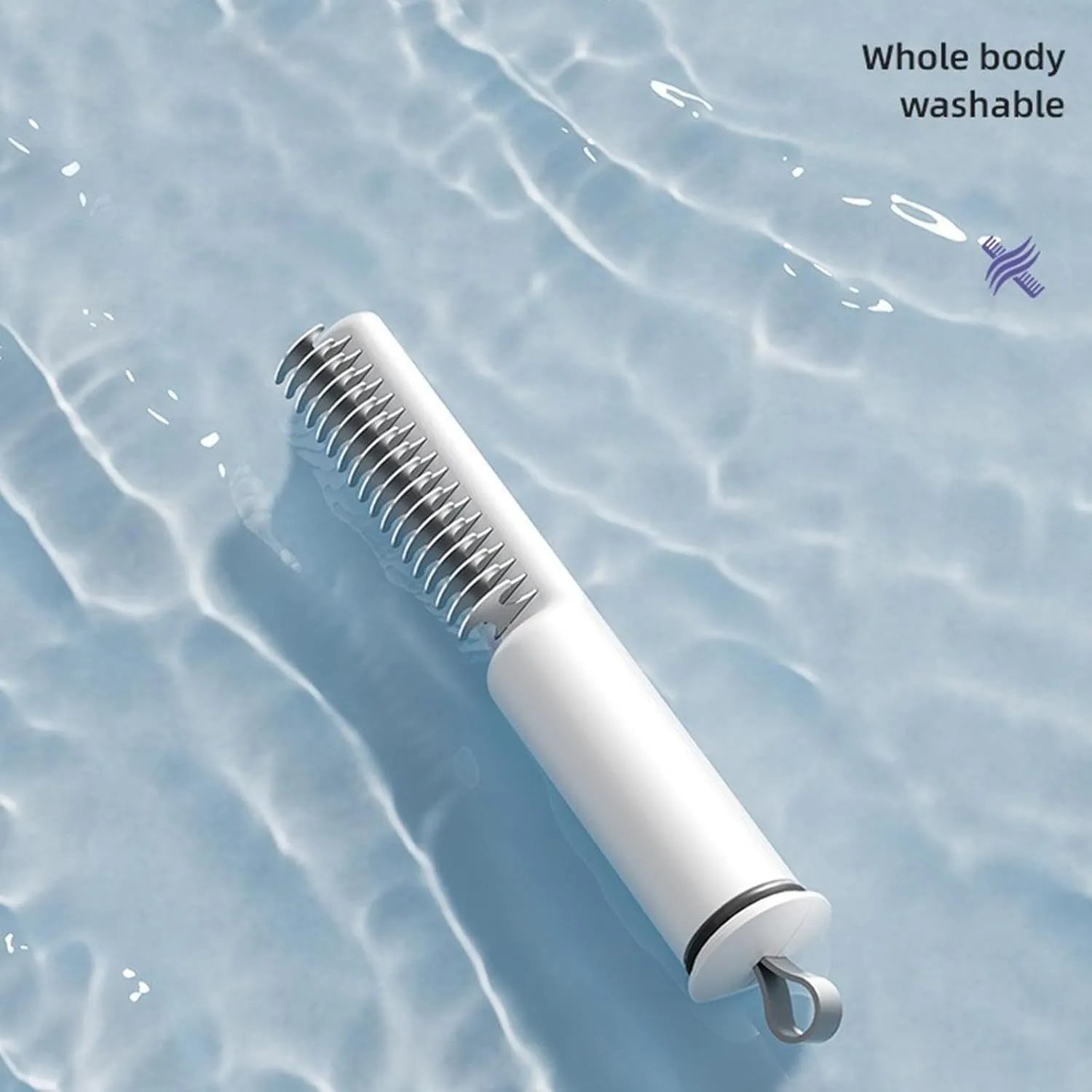 Stainless steel dematting comb with user-friendly handle for removing knots from dog hair