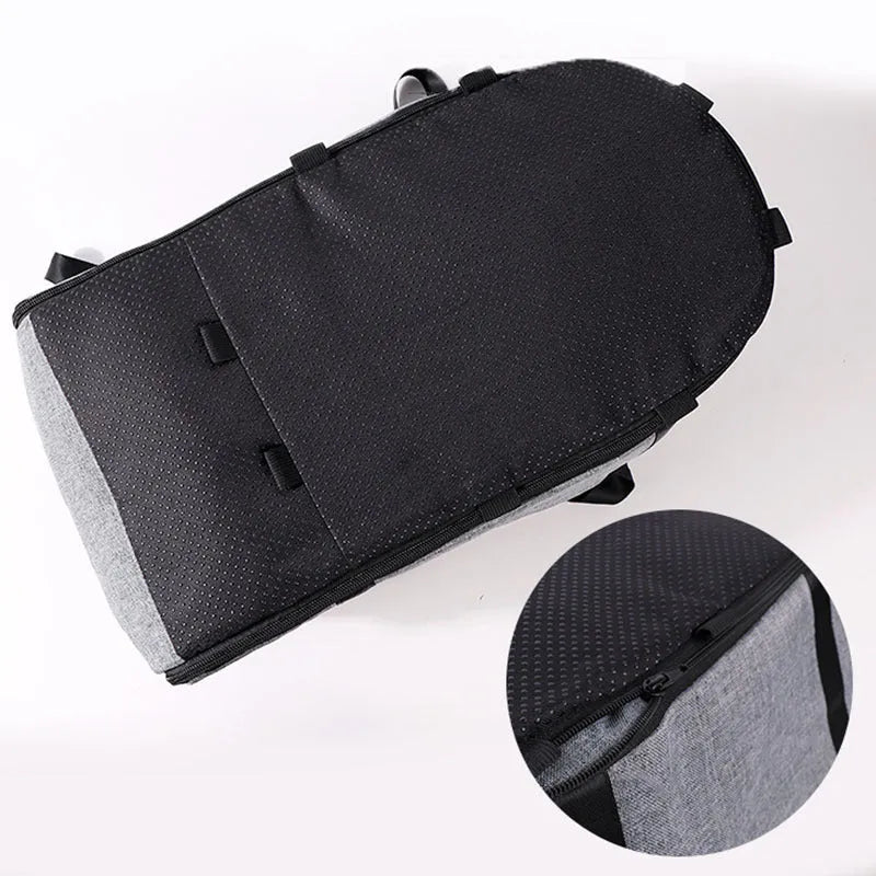 Outdoor pet kennel for dogs in blue, suitable for car travel or home use as a four-season crate.