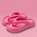 Women's thick-soled EVA flip-flops with a fashion bow in five colour options.