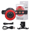 Black aluminium alloy intelligent induction brake bicycle taillight with seat tube mounting bracket