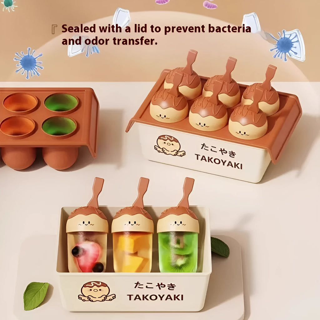 Plastic ice cream mould in octopus ball shape with modern simplicity design
