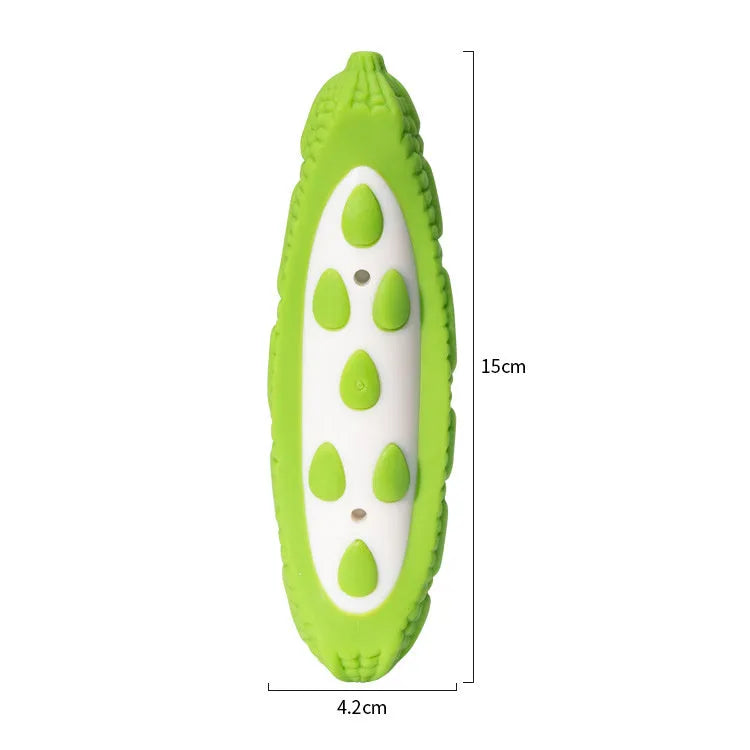 Large green simulation dog toy, meat-scented, resistant to biting teeth, for puppy training