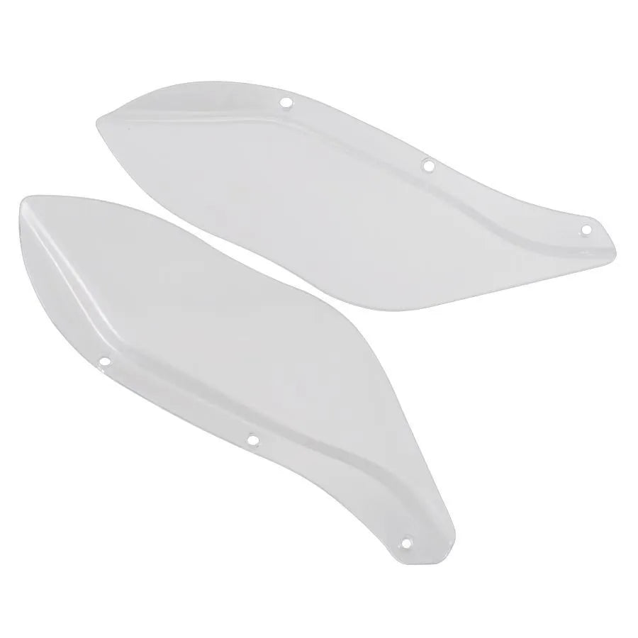 Harley-Davidson Touring motorcycle side wing head covers in black and transparent ABS plastic
