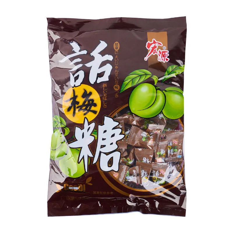 Guava, plum sugar and tangerine peel hard candy assortment in separate bags