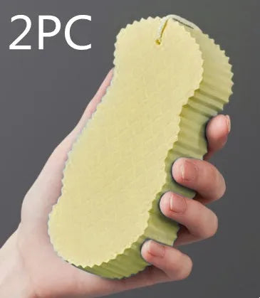 3D fish scale pattern bath sponge in multiple colours for gentle body exfoliation