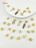 26-piece pack of alloy hair rings in gold with antique dirty braid design