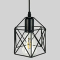 Country style decorative light with iron shade, push button switch, in North European American design