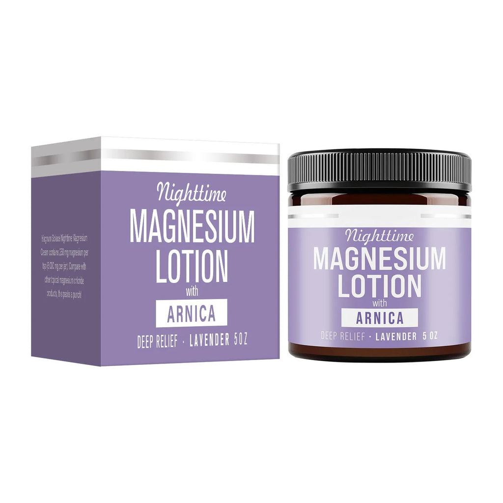 Magnesium body butter cream in 150ml jar measuring 7.1 x 7.1 x 6.0cm