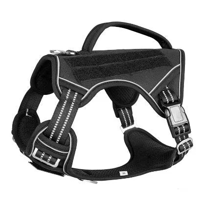 Tactical working dog chest strap in Oxford cloth, available in colours like yellow camo and forest camouflage, size options M L XL