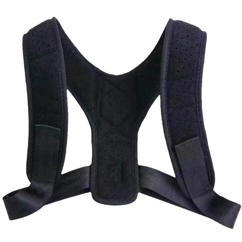 Nylon posture correction belt shown in adjustable free size design for back support
