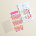 French spot drill bow wear nails with love pattern in XB-70-48 colour including plastic armour case