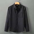 Linen long sleeve loose sun protection cardigan shirt in solid colour with cardigan style and Chinese design