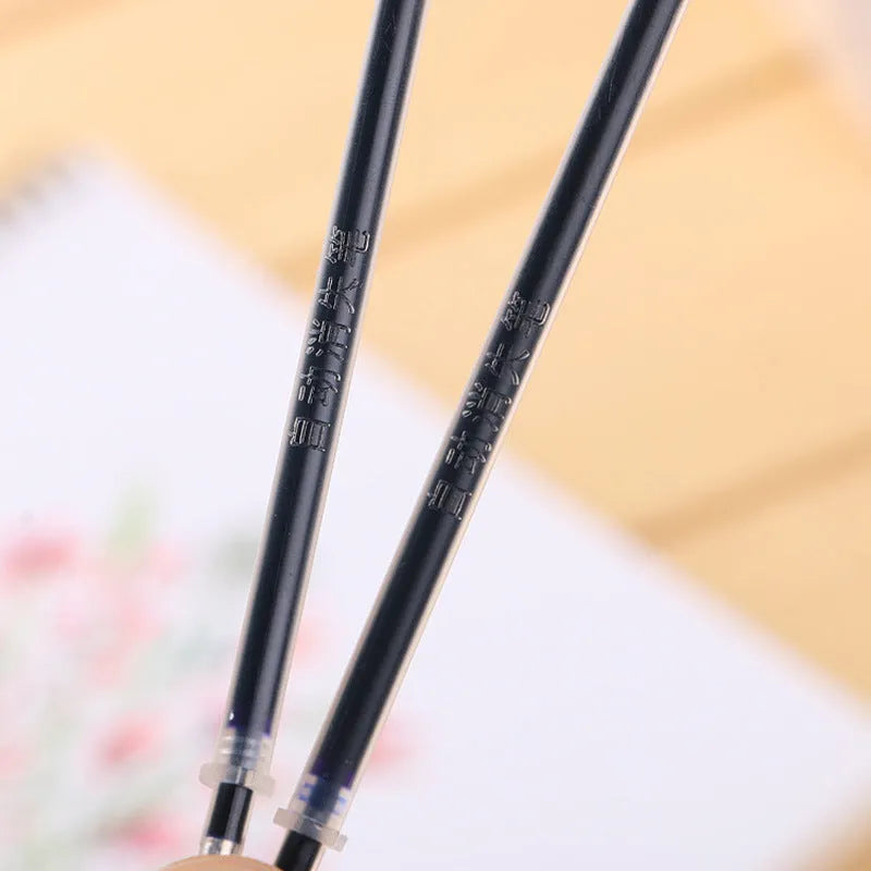 Automatic fade and disappear pen set with pen holder and pen case containing 8 refills