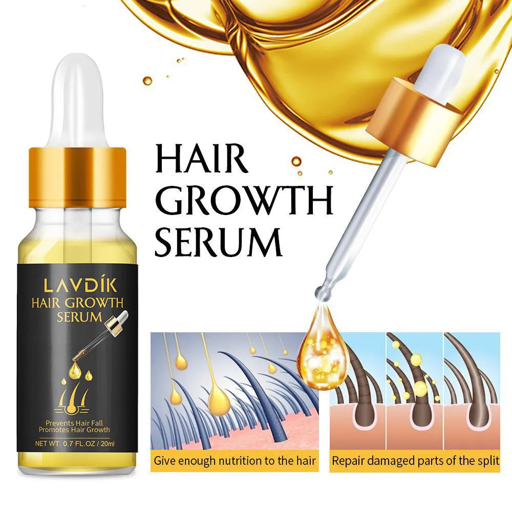 20ml bottle of hair growth essence oil with ginger and ginseng extract for damaged hair repair