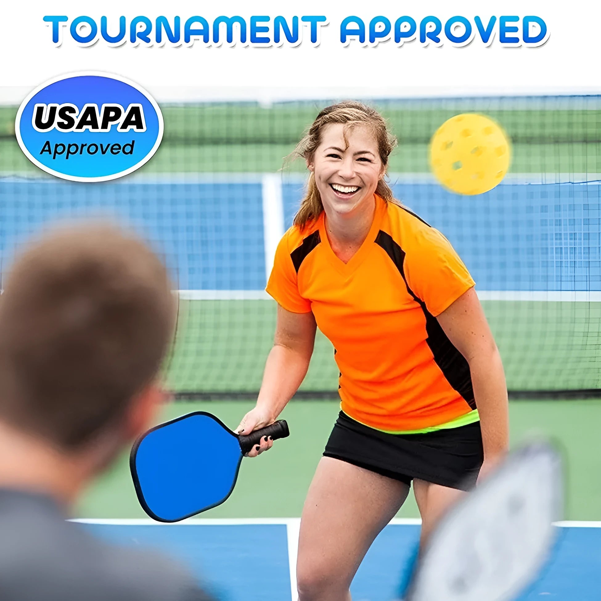 Poplar Peak wooden table tennis and pickleball training racket for adult beginners.