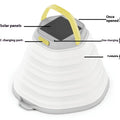 White rechargeable camping lamp with large battery for outdoor tent lighting