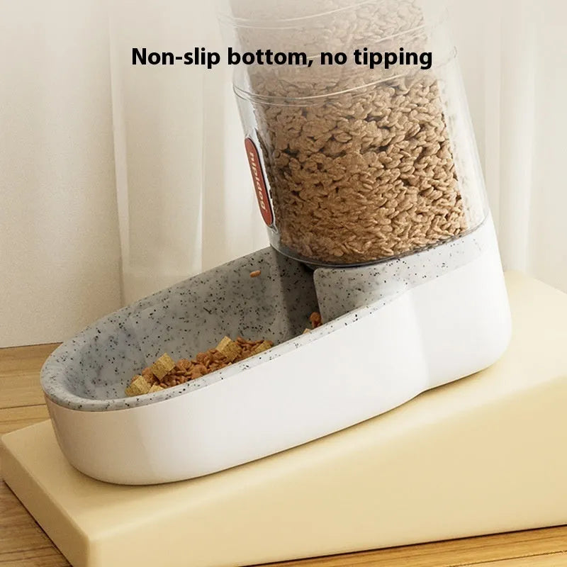 Automatic pet water fountain and feeder with 3.8 litre capacity in blue, grey, pink, or green colour.