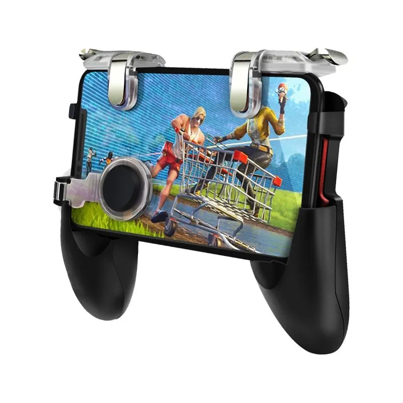 Black mobile phone auxiliary physical plug-in gaming handle for battle royale games