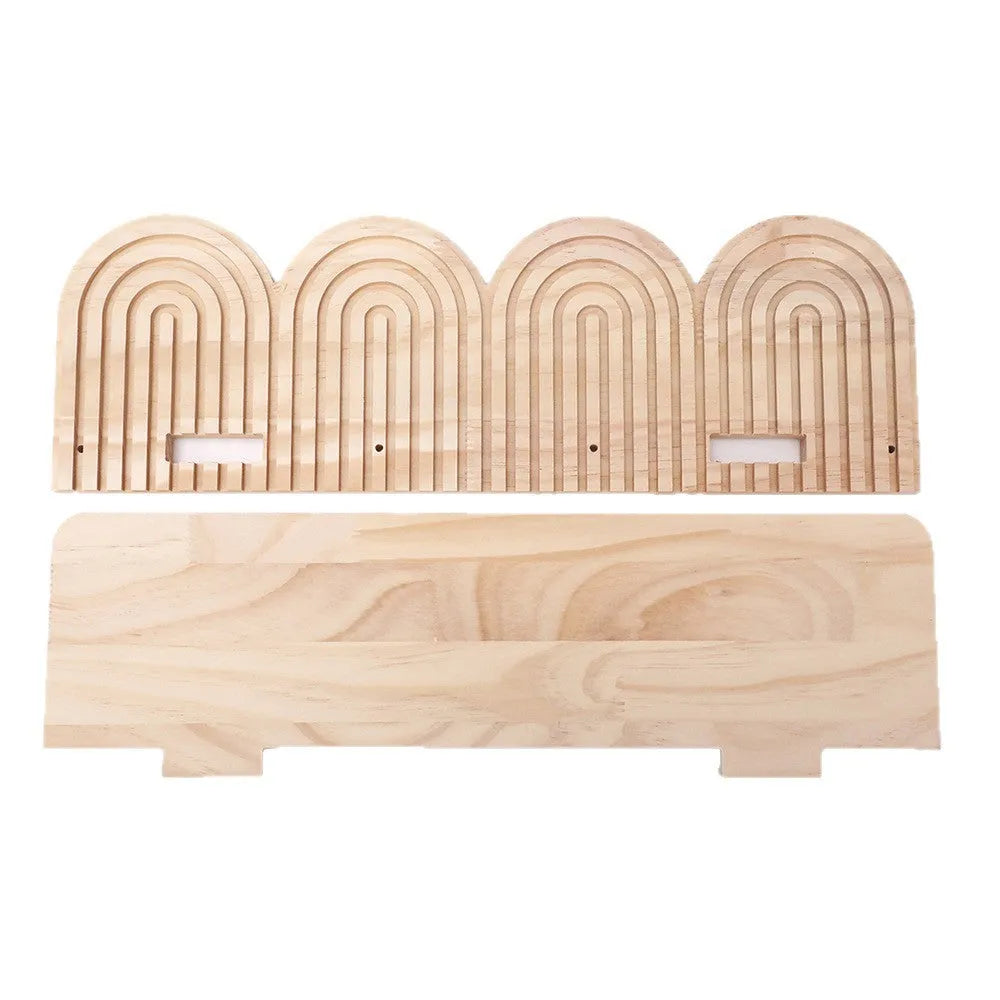 Multi-layer creative solid wood wall flower pot storage rack for home decoration with several tiers