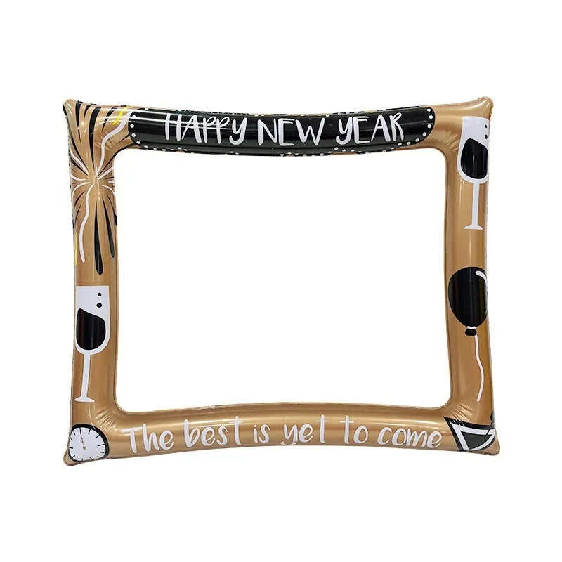 Christmas inflatable photo frame PVC prop for festive photography and parties