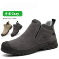 Four Seasons lightweight welder labour protection shoes with steel toe cap and PU leather upper in sand colour