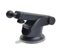 Universal telescopic long rod car phone bracket made from black ABS plastic.