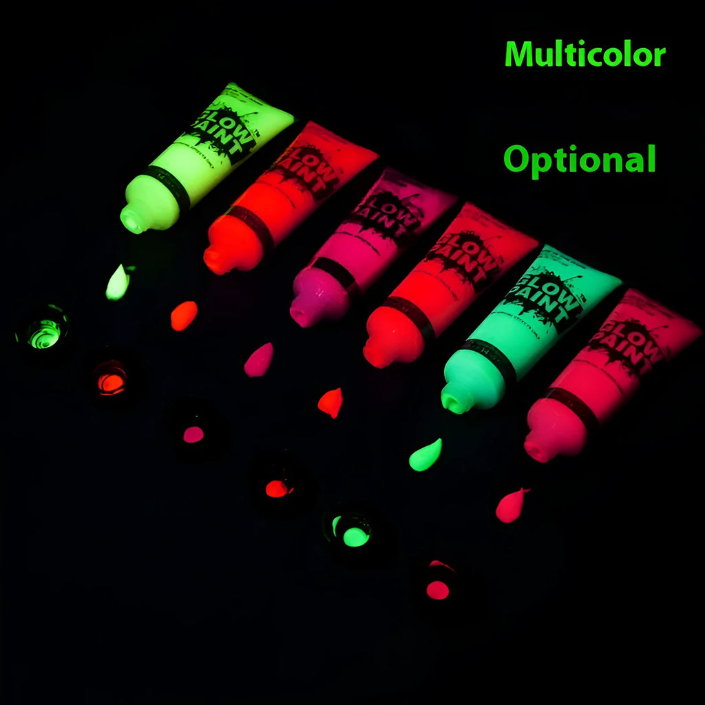 25ml squeeze bottle of neon green face and body paint, labelled as safe and non-toxic.