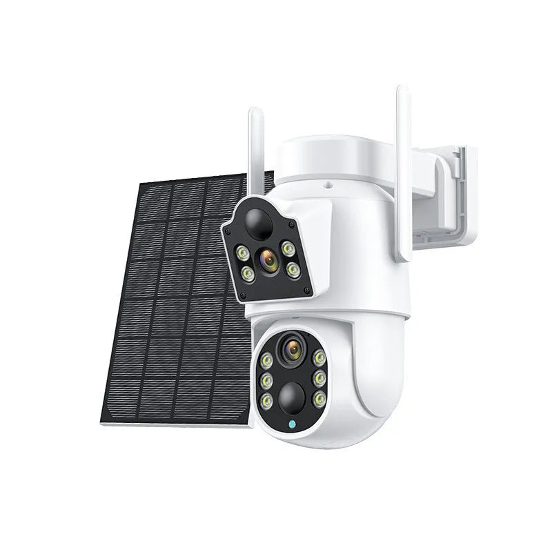 Outdoor 4MP solar wifi monitor with dual light full colour night vision and separate solar panel