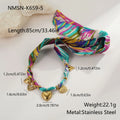 Women's gold-plated stainless steel jewellery with geometric pendant and adjustable chain