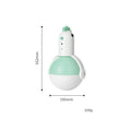 Green electric cat toy chicken with laser light and sound functions on flat surface