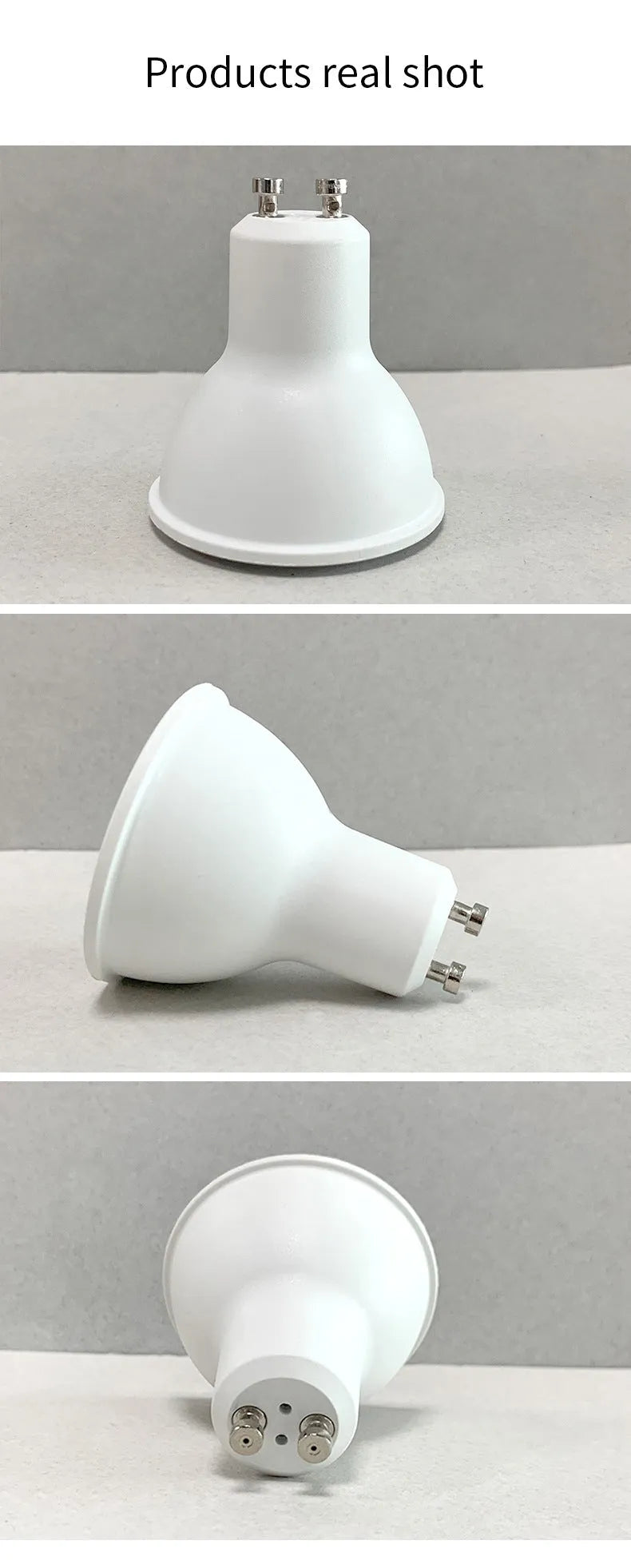 White GU10 smart LED spotlight with RGBCCT colour changing and WiFi connectivity
