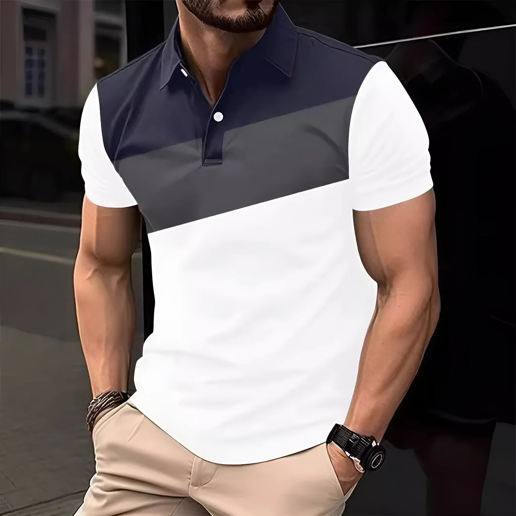 Men's 3D digitally printed loose fit short sleeve T-shirt in LM-PL047 colour